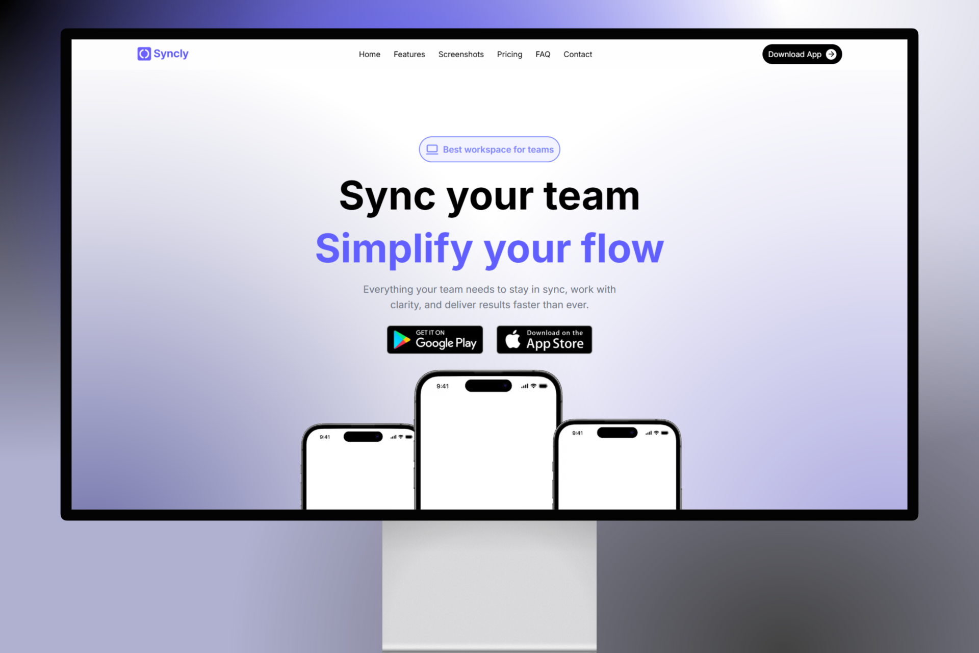 Conceptual SaaS Landing Page